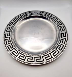 Assiette de Présentation Style Royal Finition Or Antique Vaisselle Décorative pour Événements de Luxe - Product Image 1