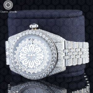 Montre de luxe pour femme Charm_Jewells en acier inoxydable, boîtier rond 30 mm, quartz analogique, bracelet en cristal de saphir et diamants, tendance - Product Image 2