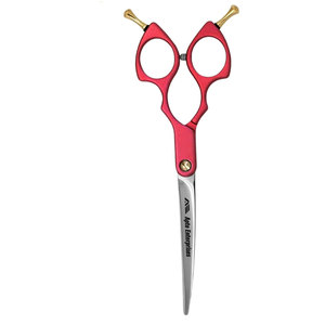 Premium Curved Professional <b>Dog</b> Grooming <b>Scissors</b> Made VG10 Steel Ergonomic Pet Shears <b>Dogs</b> and Cats Hair Cutting Red Color - Product Image 1