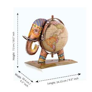 Elegante Globo Terráqueo con Base de Elefante, Adorno para Decoración del Hogar, Escritorio de Oficina y Sala de Estar - Product Image 3