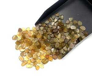 Lote de turmalina amarilla natural en rodajas, piedras preciosas sueltas de 4-8 mm, rodajas de turmalina para la fabricación de joyas - Product Image 5