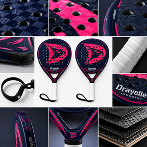 Raqueta de Pádel de Diamante para Mujer con Logotipo Personalizado al por Mayor, Par de Raquetas de Pádel Profesionales Ligeras de Fibra de Carbono 18K, OEM - Product Image 4
