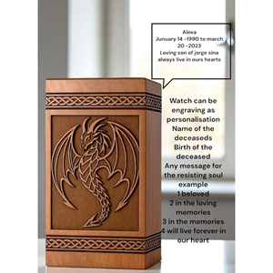 Eco Wooden Urn for Water Burial Ceremonies Artistic Wooden Cremation Urn with Hand Painting by AYAANS - Product Image 6