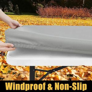 Set di 2 Tovaglie Elastiche in Poliestere Impermeabili Rettangolari per Tavoli da Picnic Lavabili e Resistenti - Product Image 1