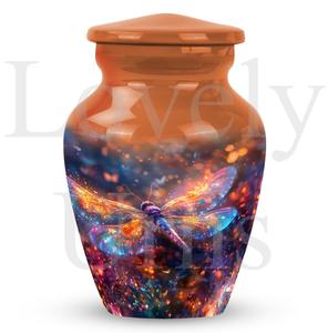Urna Conmemorativa de Libélula Cósmica, Recuerdo para Cenizas de Libélula, Urna Grande Decorativa para Cremación, Tributo Conmemorativo - Product Image 2