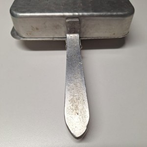Vintage Hammered Metal Floral Embossed Hinged Lid Dust <b>Pan</b> Crumb Silent Butler - Product Image 1
