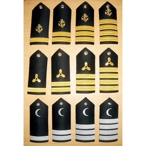 OEM Epaulettes de uniforme con correas de hombro deslizantes, insignia de ancla dorada o hélice de ingeniero, con broche a presión - Product Image 5