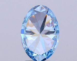Diamant ovale bleu vif fantaisie, cultivé en laboratoire, certifié IGI, qualité VVS2, polissage excellent, pierre synthétique CVD pour bijoux sur mesure - Product Image 2