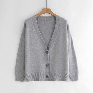 Cárdigan de Mujer, Informal, de Punto Suave, con Botones al Frente, para Uso Diario, Atuendo de Moda de Invierno - Product Image 1