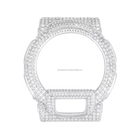 Luxuriöse Maßgefertigte Taucheruhr Dvars Diamond GA37 Herren Silbergehäuse Laborgezüchtete Diamanten Automatisches Datum Tag/Datum Alarm