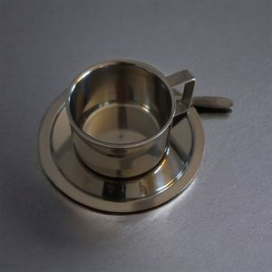 Taza de Café Aislada de Acero Inoxidable de Lujo Contemporáneo - Duradera y a Prueba de Fugas, con Logotipo Personalizable para Hogar, Hotel, Bodas - Product Image 2