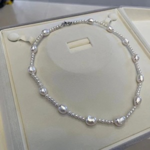 Collar de Perlas de Agua Dulce de 5-6 mm, Estilo Hogareño 2024, para Mujer, con Cierre de Plata de Ley 925, Modelo Daisy - Product Image 3