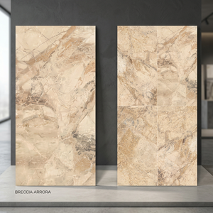 กระเบื้องพอร์ซเลนลายหินอ่อนเทียมขนาด 1200x2400 มม. ผิวมันเงา ลาย Calacatta Gold สำหรับปูพื้นหรูหรา ใช้สำหรับพื้นที่กลางแจ้งและทำหน้าโต๊ะ - Product Image 5