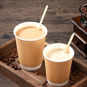 Gobelets à café jetables modernes en papier kraft avec couvercles noirs pour boissons chaudes, lot de 100 pour les fêtes - Product Image 5