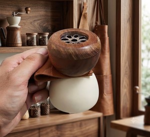 Porte-encens rustique en bois, diffuseur d'aromathérapie, purificateur d'air pour comptoir, décoration pour la maison et le spa - Product Image 4