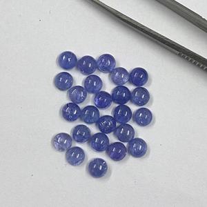 พลอยแทนซาไนต์ทรงหลวมทรงกลมด้านหลังเรียบขนาด3มม. ถึง7มม. จากผู้ผลิตอินเดีย - Product Image 5
