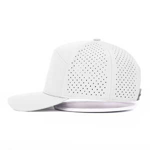 Casquette de baseball perforée à découpe laser, 6 panneaux, 100 % coton, imperméable, personnalisable, pour le sport, motif léopard et losanges, vente en gros - Product Image 1
