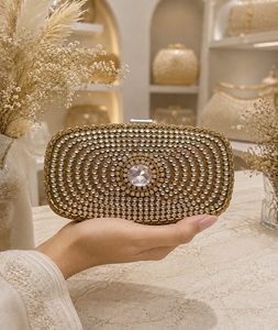 Fashion Women's Evening <b>Clutch</b> Shoulder Bag Indian-style <b>Gold</b>-Plated Handmade Metal <b>Clutch</b> From Uttar Pradesh - Product Image 1