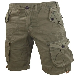 Shorts décontractés à carreaux pour hommes avec taille élastique et poches cargo personnalisables, motif tissé - Product Image 5