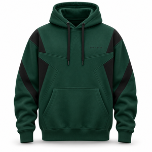 Sudadera con Capucha Personalizada para Hombre, Sudadera con Capucha de Forro Polar Verde, Bolsillo Frontal Tipo Canguro, Corte Regular, Venta al por Mayor, Ropa Casual de Invierno, OEM - Product Image 1