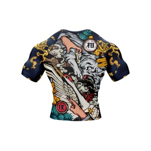 High Quality Custom Breathable Nylon Spandex Long Sleeve BJJ MMA Unisex Rash Guard - Product Image 5
