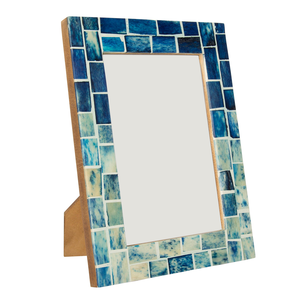 Cadre photo élégant en bois de pin avec incrustation d'os, fait main, écologique, léger, durable, couleur personnalisable, orientation verticale - Product Image 4