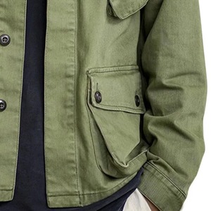 Men's 100% Cotton Vintage Multi-Pocket Safari <b>Jacket</b> Casual <b>Worker</b> Street Wear with Button Decoration for Autumn Canvas Fabric - Product Image 5
