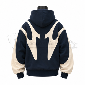 Custom Men’s Color Block Hooded Pullover Sweatshirt <b>Oversized</b> <b>Fleece</b> <b>Hoodie</b> Streetwear Casual <b>Hoodie</b> Manufacture - Product Image 2