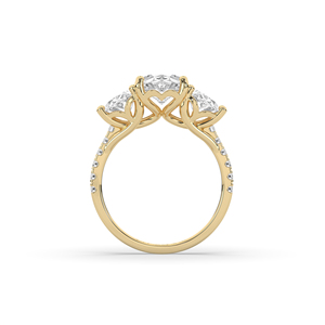 <b>Unique</b> 4.24Ct Oval Brilliant Lab Diamond Ring Lightweight Style 925 Sterling Silver Ring Gold Engagement Jewelry For Anniversary - Product Image 3
