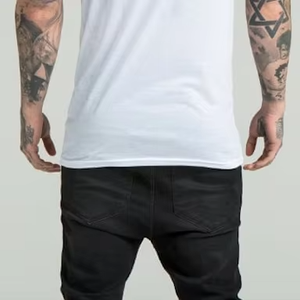 Camiseta Deportiva Personalizada de Algodón Peinado Anillado de 300 Gramos, MOQ Bajo, para Gimnasio y Deportes, para Hombre - Product Image 4