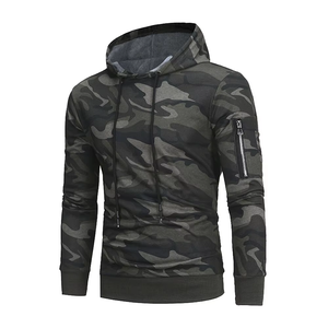 Custom <b>Men</b> Camo <b>Pullover</b> Hoodie Grey White Camouflage Fleece Oversized Streetwear Cotton Hoodies Sweatshirt OEM - Product Image 6