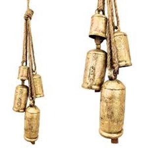 Nuevas Campanas de Metal Dorado con Diseño Personalizado, Pintadas a Mano, Estilo Antiguo, Precio al por Mayor, Día Nacional de la India - Product Image 1