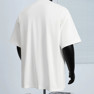 เสื้อยืดแฟชั่นฤดูร้อนขายส่ง ทรงหลวม สีพื้น คอกลม แขนสั้น สำหรับผู้ชาย รุ่นฮิต - Product Image 3