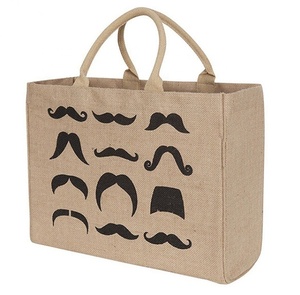 Nouveau modèle de sacs fourre-tout en lin de jute Logos personnalisés poignée à cordon de serrage en coton renforcé fourre-tout du marché à prix économique - Product Image 5