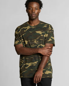 เสื้อยืดแขนครึ่งพิมพ์ลายพรางของผู้ชายเสื้อผ้าฝ้ายแท้สำหรับฤดูร้อนน้ำหนัก260กรัม - Product Image 6