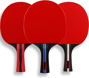 Raquette de tennis de table professionnelle de haute qualité en fibre de carbone et plastique avec lame en bois durable et poignée confortable - Product Image 2