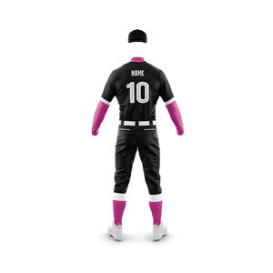 Uniformes de baseball haut de gamme, logo personnalisé, séchage rapide, respirant, confortable, vêtements d'équipe, 100% polyester, couleurs personnalisées, col en V - Product Image 2