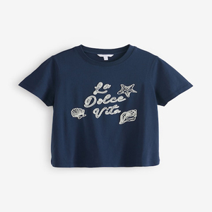 T-shirts décontractés brodés pour femmes, qualité supérieure, coupe classique, haut en coton à manches courtes pour femmes, vêtements tendance pour tous les jours, vêtements pour femmes - Product Image 5