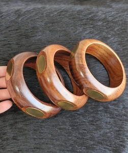 Wholesale Wooden Brass Bangle <b>Bracelet</b> Handmade <b>Boho</b> Style Fashion Jewelry - Product Image 4