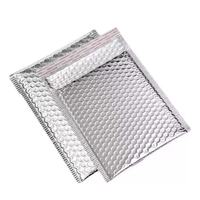 Enveloppe d'expédition en bulle métallique argentée, imperméable, brillante, pour emballage de cosmétiques, perruques et accessoires