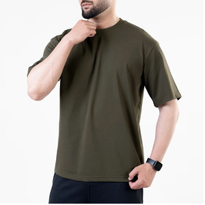 Camiseta de Algodón Premium para Hombre, Corte Estándar, Transpirable, Cuello Redondo, Ropa Personalizada, Fabricante OEM ODM, Exportación al por Mayor - Product Image 3
