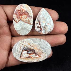 Agate Crazy Lace authentique en vrac, cabochons d'agate naturelle, pierres à facettes, fournisseur de cristaux, export en gros - Product Image 2