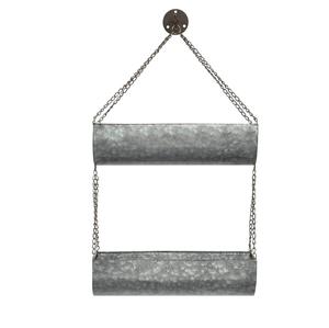 Macetas Colgantes de Metal Galvanizado con Acabado Antiguo y Cuerdas para Colgar, Juego de 2, Decoración para Interiores, Exteriores, Pared, Balcón y Jardín, Precio Económico - Product Image 3