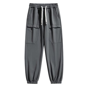 Pantalon de survêtement décontracté pour homme 100 % coton respirant, séchage rapide, coupe large, coupe-vent, avec cordon de serrage, idéal pour le sport et la randonnée printanière - Product Image 5