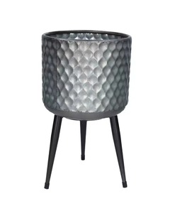 Metal Flower <b>Pot</b> with Clean Edges for Elegant Home Styling Metal Planter for Balcony and Window Garden Display - Product Image 2