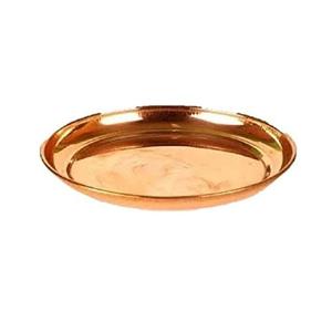 Assiette de service en cuivre finition patinée pour une mise en scène de table traditionnelle, les événements culturels et la décoration de table festive - Product Image 3