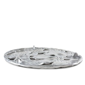 Oval Stainless Steel <b>Trivet</b> with Magnolia Flower Design Classic Table Mat Decorative Heat Resistant Placemat - Product Image 4