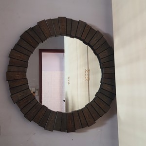 Espejo grande moderno hecho a mano 100% Faux Shagreen de Vietnam para espejo decorativo de pared para dormitorio y Hotel - Product Image 6