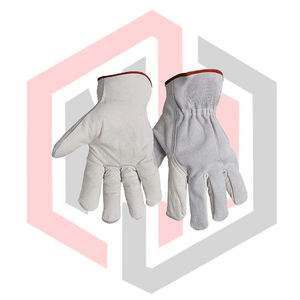 ถุงมือทำงานสำหรับคนขับรถ หนังวัวแท้ทั้งชิ้น ฝ่ามือหนังแท้ ด้านหลังหนังแยกชิ้น กันลื่น ทนต่อการฉีกขาด ระบายอากาศได้ดี ปราศจากซิลิโคน ป้องกันการบาด - Product Image 2