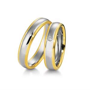 Anillo de Compromiso de Oro Blanco de 14 Quilates para Hombre con Diamantes Naturales Incrustados, Corte Brillante Redondo, Anillos Modernos - Product Image 3